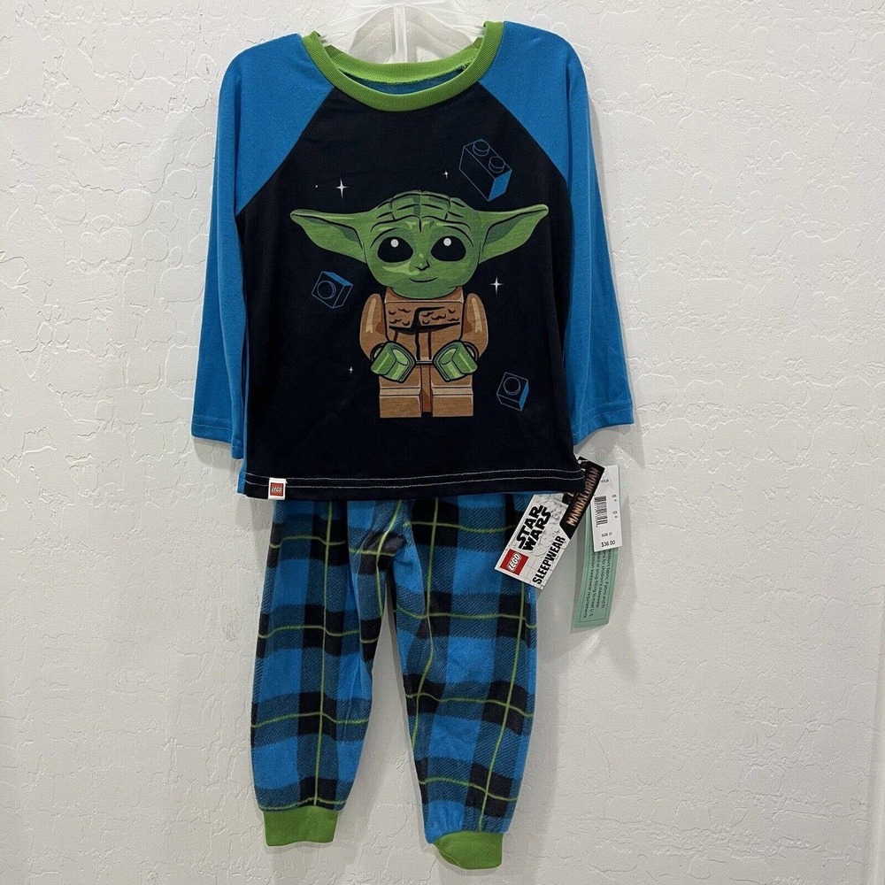 Boys' LEGO Star Wars: The Mandalorian Baby Yoda 2pc Pajama Set Sleepwear, NWT